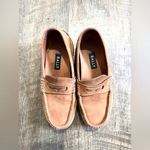 Bally Pragel Women's Casual Leather Slip On Loafers Shoes Sz 5 Made In Portugal